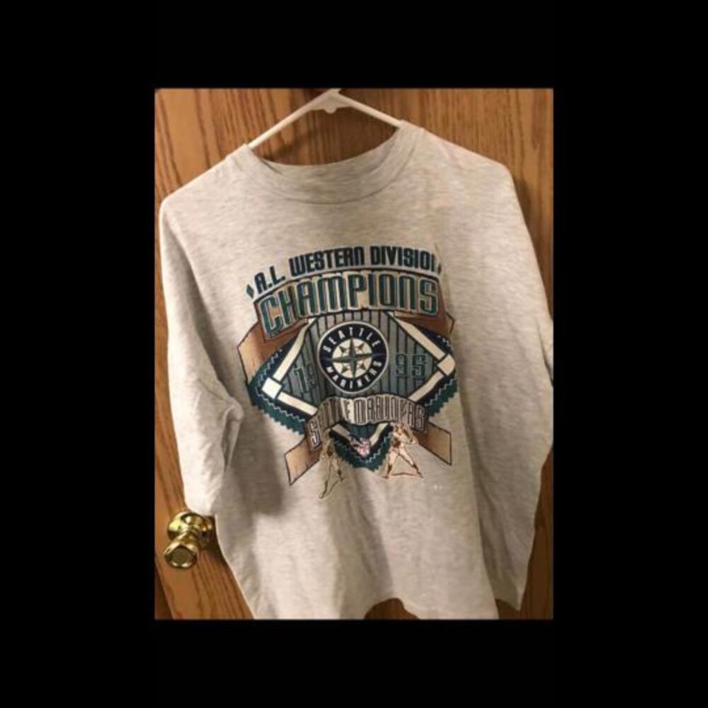 Vintage 1995 AL Western Division Champions Playoffs Seattle Mariners Shirt